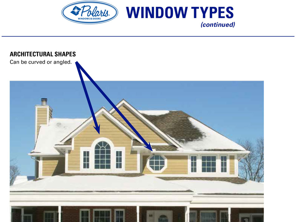 Polaris Window types architercural shapes