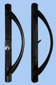 black patio door handle set option
