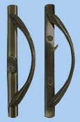 Aged Bronze patio door handle set option