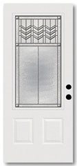 Prairie Bevel glass lite door